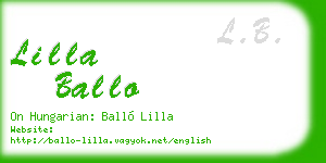 lilla ballo business card